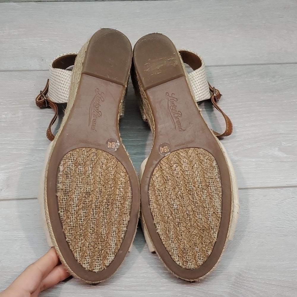 Lucky Brand Womens Kavala Espadrille Wedge Ankle Strap Sandals shoes sz 10B - Picture 11 of 13